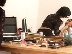 Hot Euro Tarts Fuck Each Other Backstage